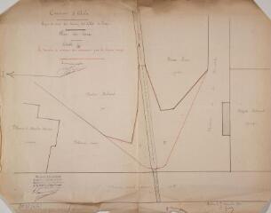 Commune d'Aulon, projet de vente du terrain dit Clôt de Pène, plan des lieux. C. Grave. 7 décembre 1900. Ech. 1/100.