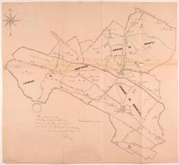 Plan général des communes de Beaupuy, Montrabé et Mondouzil. Blerey. 30 juin 1865. Ech. 1/20000.