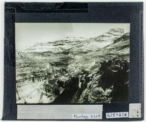 Aragon : versant sud du cirque de Gavarnie (425) - Vallée d'Ordesa, Casque du Marboré et Marboré depuis las Clavijas de Soaso (426) - Le Cylindre vu du plateau de Gaulis. - juillet 1930.