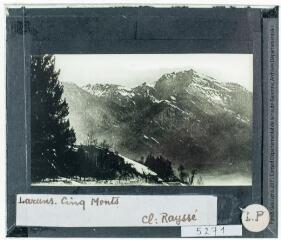 Laruns-Eaux-Bonnes : les Cinq Monts (alt. 1902 m.) / cliché Emile Rayssé [reproduction d'une carte postale]. - [entre 1900 et 1940].