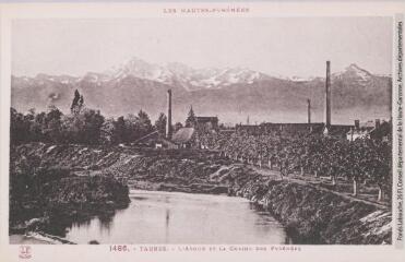 Les Hautes-Pyrénées. 1486. Tarbes : l'Adour et la chaîne des Pyrénées. - Toulouse : phototypie Labouche frères, marque LF, [entre 1930 et 1937]. - Carte postale