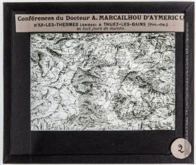 Carte des Pyrénées : relief de l'Ariège et des Pyrénées-Orientales.