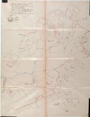 Plan d'une partie du quartier de Labach, Caubès et Trémoulat de Cathervielle. Simon Laurens. 11 juin 1913. Ech. n.d.