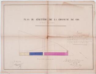 Plan du cimetière de la commune de Cox et terrain à y annexer. 1886. Ech. 0,05 p.m.