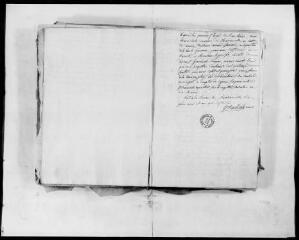 Commune de Mascarville. 1 D 1 : registre des délibérations du conseil municipal, an XIII, 1er floréal -1843, 7 mai