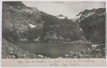 Les Pyrénées Centrales. 283. Haut Louron : lac de Caillaouas [Caillauas] (2165 m.), fond des Gours [Gourgs] Blancs et pic Noir (3028 m.) / [photographie Henri Jansou (1874-1966)]. - Toulouse : phototypie Labouche frères, [entre 1930 et 1937]. - Carte postale