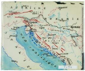 [Carte géographique des pays de l'ex-Yougoslavie]. - [entre 1920 et 1940].