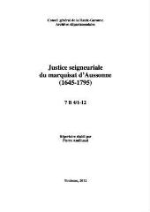 Justice seigneuriale d'Aussonne