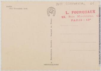 Modèles de cartes fabriquées par L. Fourquaux, 12 rue Maublanc, Paris : néobromure mat velours