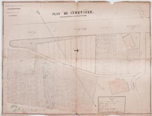 Commune de Cox, plan du cimetière. 1880. Ech. 0,05 p.m.