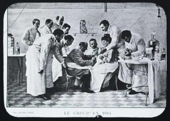 Tableau de Georges Chicotot : "Le croup en 1904". - [entre 1904 et 1925]. - Photographie