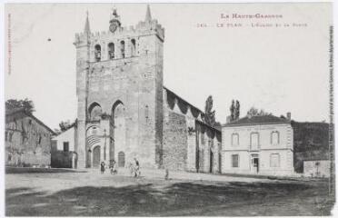 La Haute-Garonne. 564. Le Plan : l'église et la poste. - Toulouse : phototypie Labouche frères, marque LF au verso, [entre 1920 et 1950]. - Carte postale
