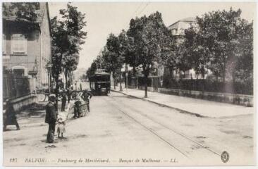 137. Belfort : faubourg de Montbéliard : banque de Mulhouse. - Paris : Lévy fils et cie, marque LL, [vers 1918]. - Carte postale