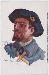 Nos Poilus n° 8. Hartmanskopfweiler Alsace / dessiné par Emile Dupuis. - Paris : Color, [entre 1914 et 1918]. - Carte postale