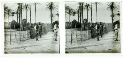 14. Cercle de Boké. Camp des pêcheurs de Mogoula. Exposition des filets "massaronghi" au soleil pour les faire sécher. - 20 février 1923