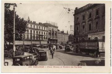 215. Toulouse : place Wilson et théâtre des Variétés. - Toulouse : phototypie Labouche frères, marque Elfe, [entre 1937 et 1950]. - Carte postale