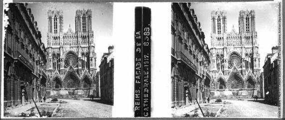 Reims : façade de la cathédrale. 8983. - 1917. - Photographie