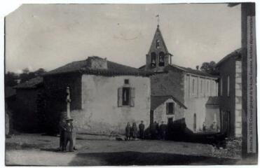 La Haute-Garonne. 1715. Arguenos : l'église (croix du XIe siècle). TW 71. - Toulouse : phototypie Labouche frères, marque LF, [entre 1939 et 1945]. - Carte postale