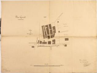 Ville de Lévignac, plan général. Gonin, architecte. 1er novembre 1844. Ech. 1/1250.