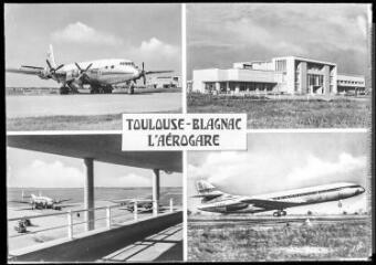 582. Toulouse-Blagnac : S.E. 210, Caravelle au décollage. - Toulouse : éditions Pyrénées-Océan, Labouche frères, marque Elfe, [entre 1950 et 1965]. - 3 cartes postales