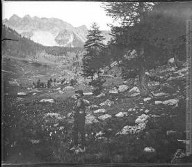 Val de l’Orceirette, vue sur le pic de Maravoise. 2 août 1905.