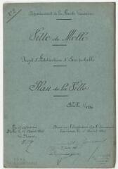Ville de Melles, projet d'adduction d'eau potable, plan de la ville. A. Soucaret, ingénieur. 5 août 1907. Ech. 1/1250.