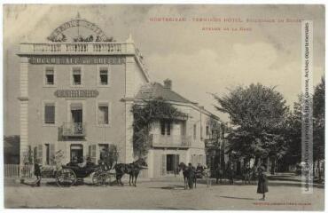 Montréjeau : Terminus Hôtel, Succursale du Buffet, avenue de la Gare. - Toulouse : phototypie Labouche frères, marque LF au verso, [1905]. - Carte postale