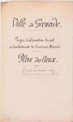 Ville de Grenade, projet d'aliénation du sol et des bâtiments de l'ancienne mairie, plan des lieux. Pierre Tropis, agent voyer cantonal. 6 janvier 1917. Ech. 0,004 p.m.