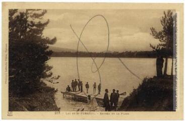 217. Lac de St-Ferréol : entrée de la plage. - Toulouse : phototypie Labouche frères, marque LF, [entre 1930 et 1937]. - Carte postale