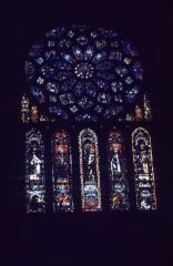 4422-4440. Chartres (Eure-et-Loir) : pont dans la vieille ville, cathédrale Notre-Dame, collégiale Saint-André, paysage.