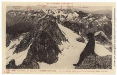 Les Pyrénées Centrales. 658. Environs de Luchon : Monts Maudits : vue prise du sommet de la Maladetta, vers l'ouest. - Toulouse : phototypie Labouche frères, [entre 1930 et 1937, réédition]. - Carte postale