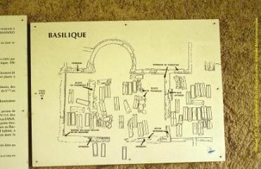 Plan archéologique des vestiges de la basilique. - Prise de vue du 19 mai 1998.