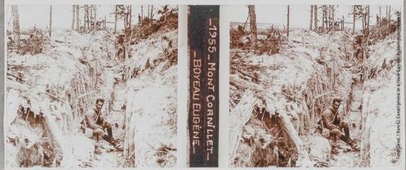 1955. Mont Cornillet : boyeau [boyau] Eugène, [entre 1914 et 1918]. - Photographie