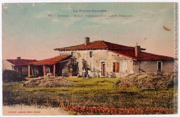La Haute-Garonne. 42. Pibrac : maison paternelle de Sainte Germaine. - Toulouse : phototypie Labouche frères, marque LF au verso, [entre 1918 et 1937]. - Carte postale