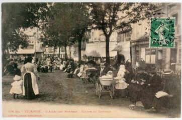 196 bis. Toulouse : l'allée des nounous : square du Capitole. - Toulouse : phototypie Labouche frères, marque LF au verso, [vers 1906]. - Carte postale