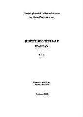 Justice seigneuriale d'Ambax