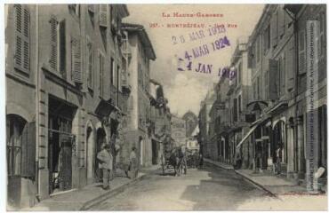 La Haute-Garonne. 267. Montréjeau : une rue / [photographie Henri Jansou (1874-1966)]. - Toulouse : phototypie Labouche frères, marque LF, [1917], tampons d'édition du 26 mars 1918, du 4 janvier 1919 et du 4 mars 1924. - Carte postale