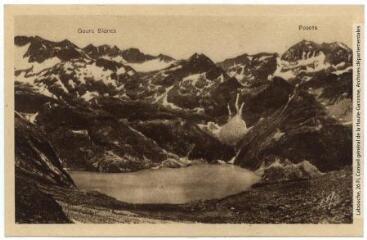 31. Le lac de Caillaouas (2.165 m.). Glaciers des Gours Blancs et pics Posets (3.367 m.). - Toulouse : éditions Labouche frères, Pyrénées-Océan, marque Elfe, [entre 1937 et 1950]. - Carte postale