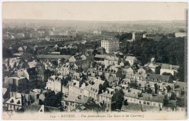 124. Nevers : vue panoramique (la gare et les casernes). - 11 avril 1916. - Carte postale