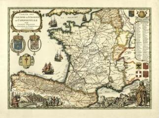 Carte des Chemins de S.[Saint-]Jacques de Compostelle 1648 / D. Derveaux, sculp. - Echelle : en lieues. - [s.l.] : [s.n.], [s.d.]. - Carte