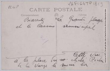 1248. Biarritz : la Grande Plage et le nouveau casino municipal. - Toulouse : phototypie Labouche frères, [entre 1905 et 1937]. - Carte postale