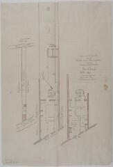 Commune de Fenouillet, création d'une classe enfantine, location d'un immeuble, plan des lieux, plan des locaux, immeuble Siry. [1902]. Ech. 2/1000 et 1/100.