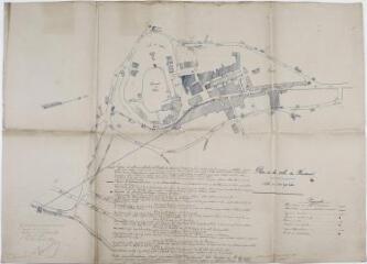 Plan de la ville du Fousseret, [réseau de distribution électrique]. 2 mai 1897. Ech. 0,001 p.m.