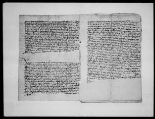 Commune de Mauzac. AA 1 : chartes de coutumes de Mauzac concédés en 1662 par Guillaume Hunauld (copie du XIXe siècle). Accord pour les pâturages de 1273 (copie du XIXe siècle)