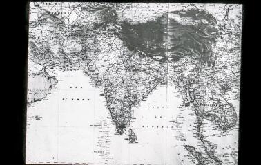 Carte géographique d'une partie du continent asiatique.