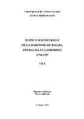 Justice seigneuriale de Balma, Pin-Balma et Lasbordes