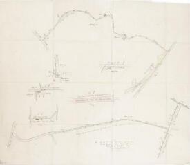 [Commune de Launaguet, aliénation de vacants, plan des lieux]. Gineste. 9 juin 1866. Ech. 1/1000.