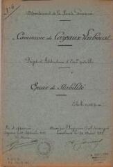Commune de Cazeaux-de-Larboust, projet d'adduction d'eau potable, épure de stabilité. A. Soucaret, ingénieur civil. 30 août 1912. Ech. 0,05 p.m.