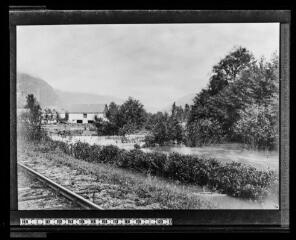 Cultures inondées par la Pique en 1907 : territoires d'Antignac / photograpie Bauby. - 28 octobre 1907. - Photographie