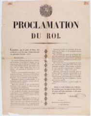 Proclamation par Charles X de la dissolution de la Chambre des députés